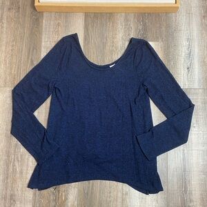 Akemi + Kin XS blue scoop neck long sleeve top